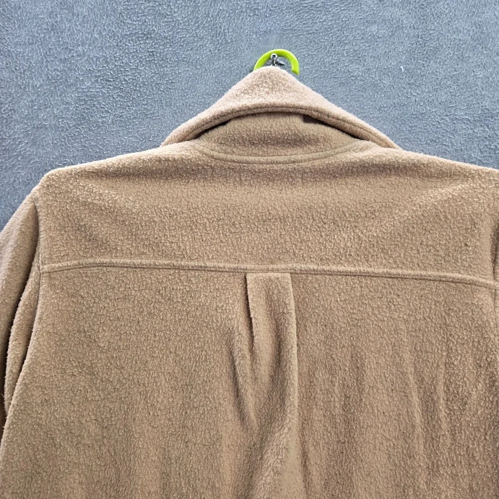Free People Beach Women Sweater XS Brown Fleece Pockets‎ Long Sleeve Collar